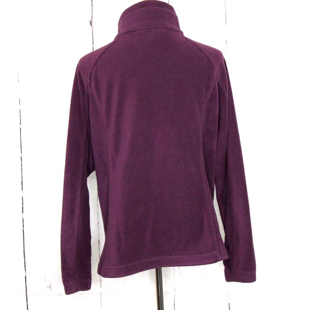 Columbia Women's Size 1X Full Zip Fleece Jacket Purple Toggle Hem Zip Pockets - Picture 6 of 9